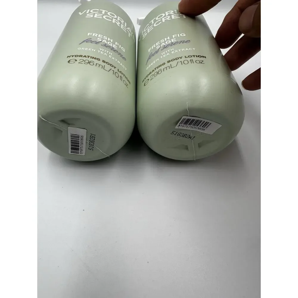 Victoria's Secret Fresh Fig Sage Feel Serene Body Lotion 10 oz New Set of 2